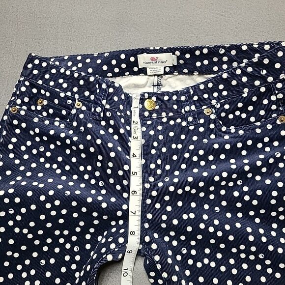 Vineyard Vines Womens Jeans 4 Polka Dot Blue Corduroy Pants - Picture 8 of 16